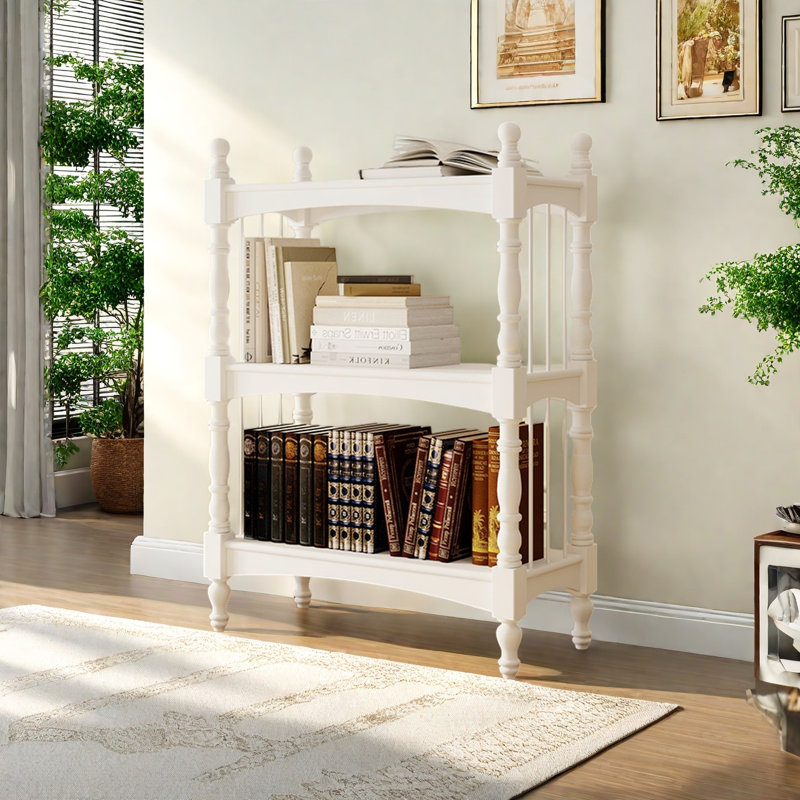Bibliothèque pratique haut de gamme, Blanc, (3 tablettes) H 44 po x l 27,5 po x P 14,1 po