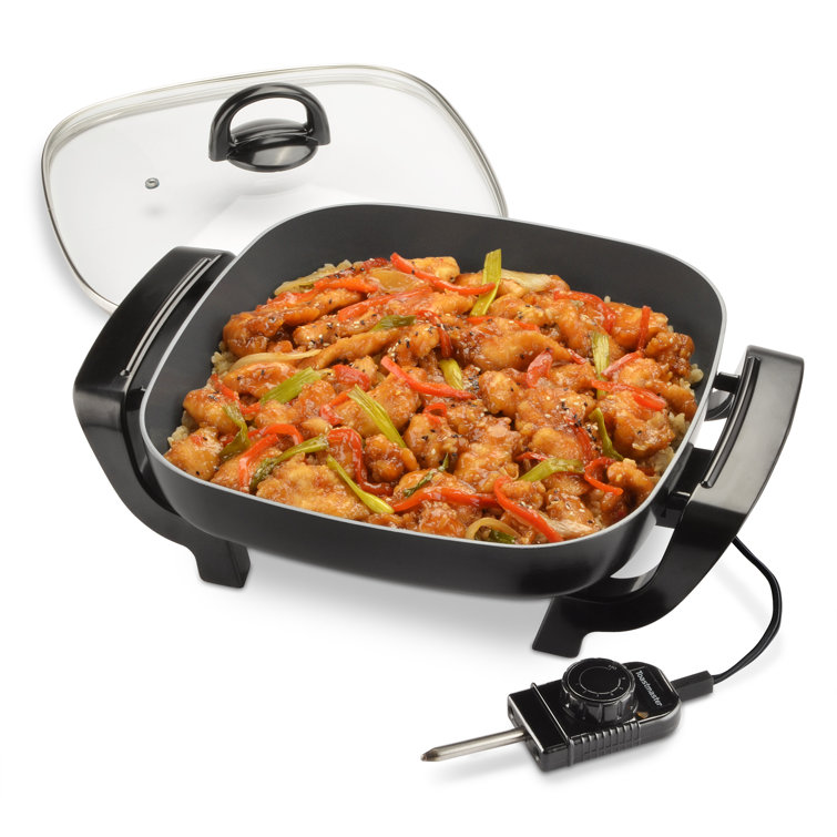 Kenmore 12x12 Non-stick Electric Skillet With Glass Lid - Black