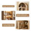 180Cm Kitchen Cabinet With 7-Colour LED Strip Lighting & Adjustable Shelves