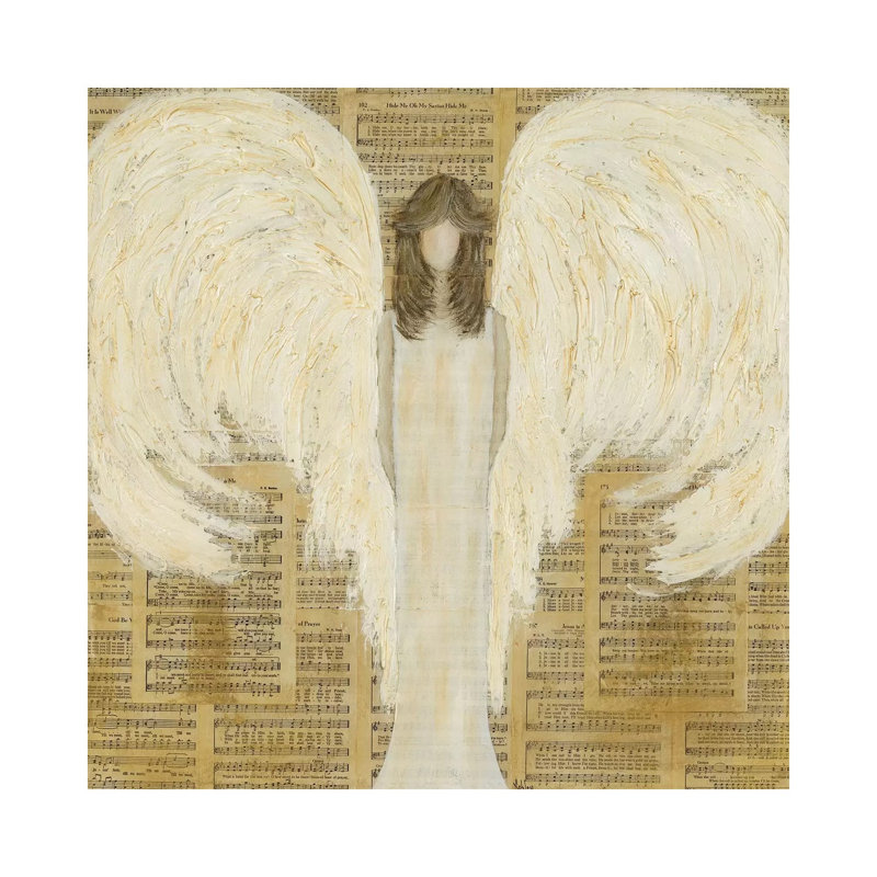 Musical Angel by Ashley Bradley - Print on Canvas, Wrapped Canvas, 30.48 cm H x 30.48 cm W