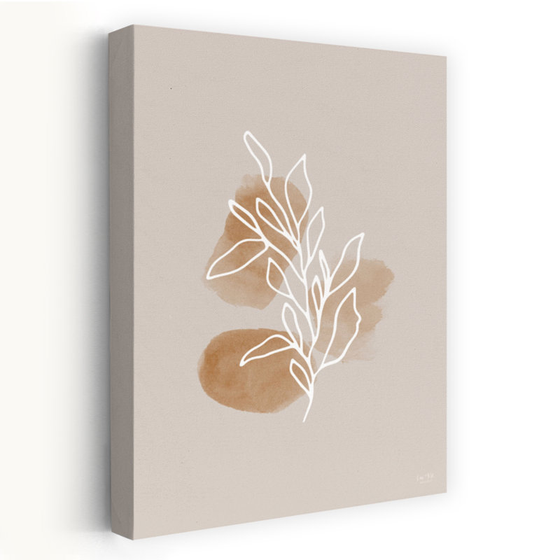 Abstrait botanique, feuilles abstraites et minimalistes, H 36 po x l 24 po
