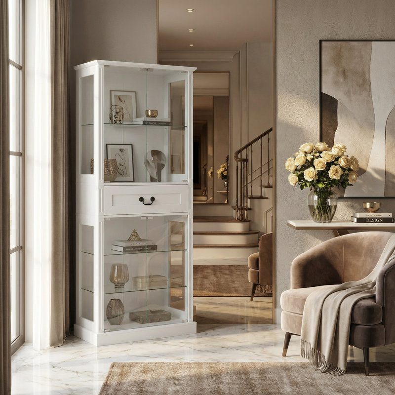Armoire garde-manger 74,8 "avec porte vitrée