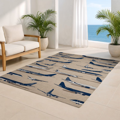 Tapis intérieur et extérieur gris Transport