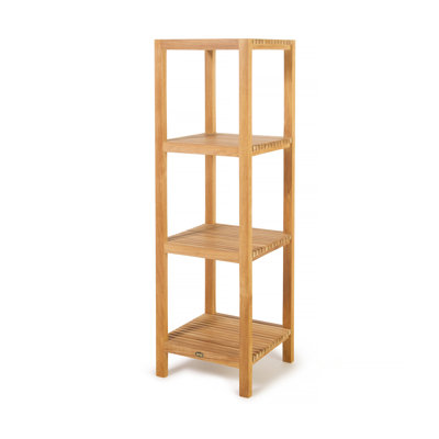 Owensville Teak Freestanding Bathroom Shelves