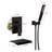 10-Inch Matte Black High-Flow Wall Mounted Rain Shower System with Waterfall Tub Spout, Handheld Shower Head, and cUPC Pressure Balance Valve