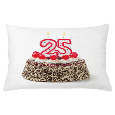 Housse de coussin lombaire d’intérieur/d’extérieur 25 anniversaires