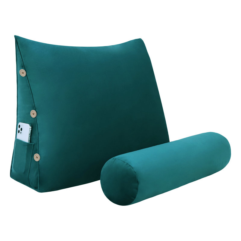 Triangular Backrest Cushion, Green
