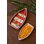  Set of Two Ceramic Serving Platters Boat Design Decorative Serveware for Tabletop Decor Multicolor Glazed Finish