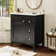 Meuble-lavabo moderne avec lavabo en céramique et plusieurs options de rangement-112430128