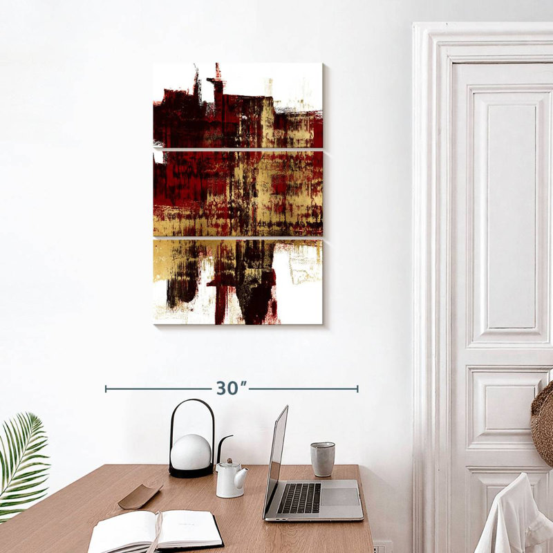 Kinetic Gold On Red II