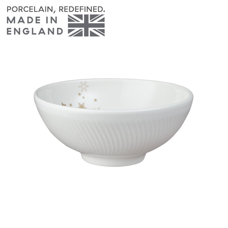 Petit bol à étoiles en porcelaine, Blanc / Doré