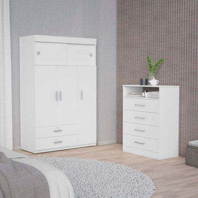 Omaha 2-Piece Armoire And Dresser, White