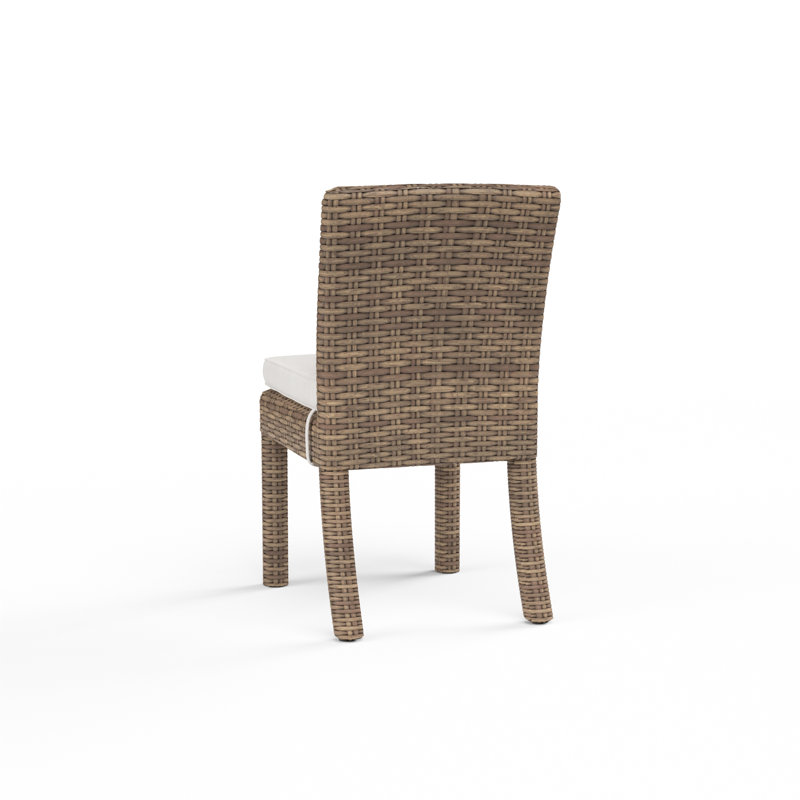 Havana Outdoor Dining Side Chair, Canvas Flax Sunbrella®