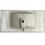 Lavabo en céramique pour salle de bain 36 po - blanc, trou de trop-plein, robinet pré-percé 36,57 po Profondeur x 18,59 de largeur, hauteur de 6,64 po, porcelaine blanche de construction, eau, trop-plein, hauteur