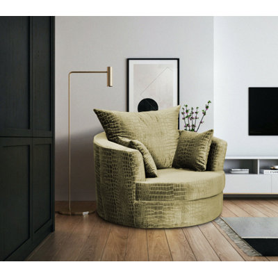 Upholstered Swivel Armchair