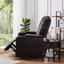 Fauteuil inclinable en similicuir de 36,22 po de large avec dessus USB et porte-gobelets et rangement pour accoudoirs-462851031