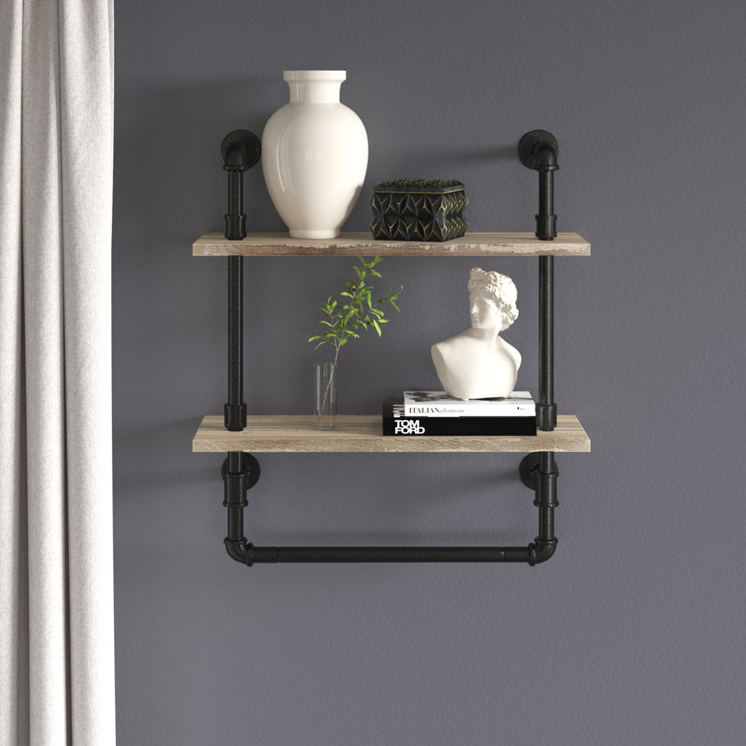 Chagford 2 Tiered Shelf with Towel Bar Greyleigh™