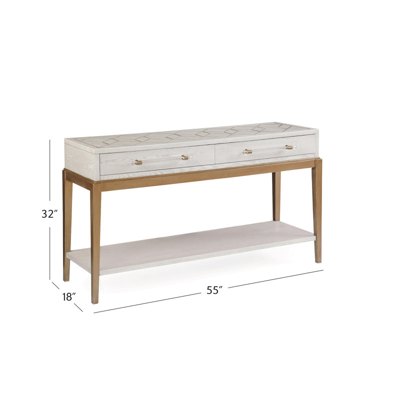 Updegraff 55'' Console Table, White