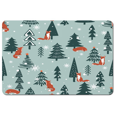 Finn Wood/Bamboo, Polyester Floral Rectangle Placemat