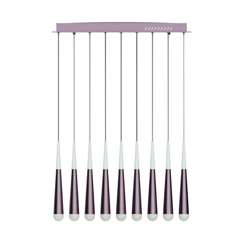 Luminaire suspendu linéaire à DEL 16 lumières pour îlot de cuisine Aed