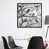 Toile encadrée de bois rustique foncé