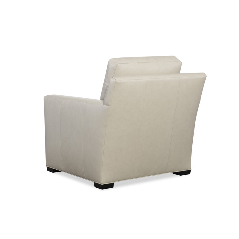 H&M Custom Upholstery Lounge Chair, Fergus Storm Leather