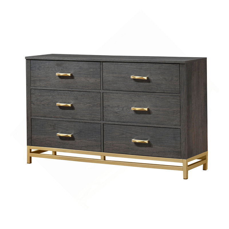 Commode de rangement contemporaine 1 pièce avec poignée en métal