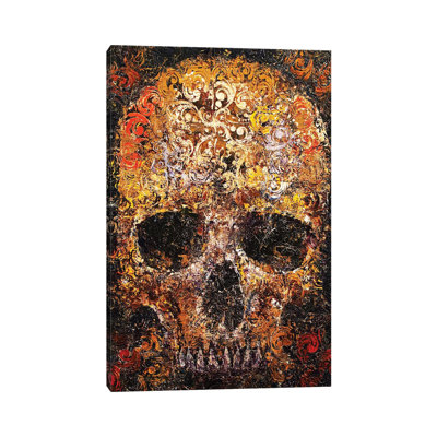 Textured Skull by Michael Creese - Wrapped Canvas Painting