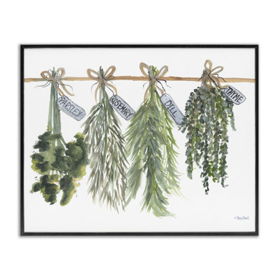 «Hanging Kitchen Herbs», art de la giclée encadrée par Roy Ebert