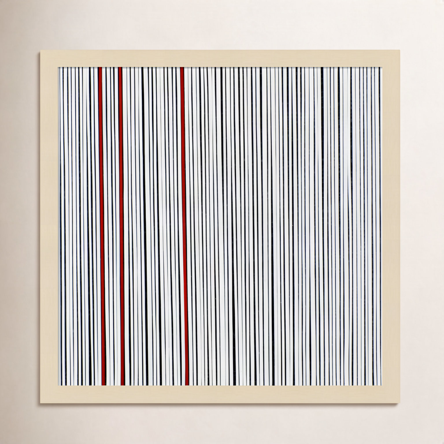 Mostly White Print by Alex Dunn, Brown, 17" H x 17" W x 1" D