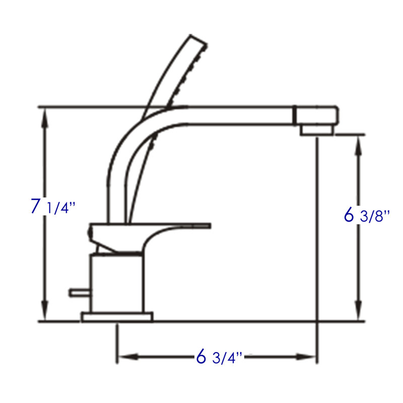 Deck Tub Filler with Diverter, Brushed Nickel