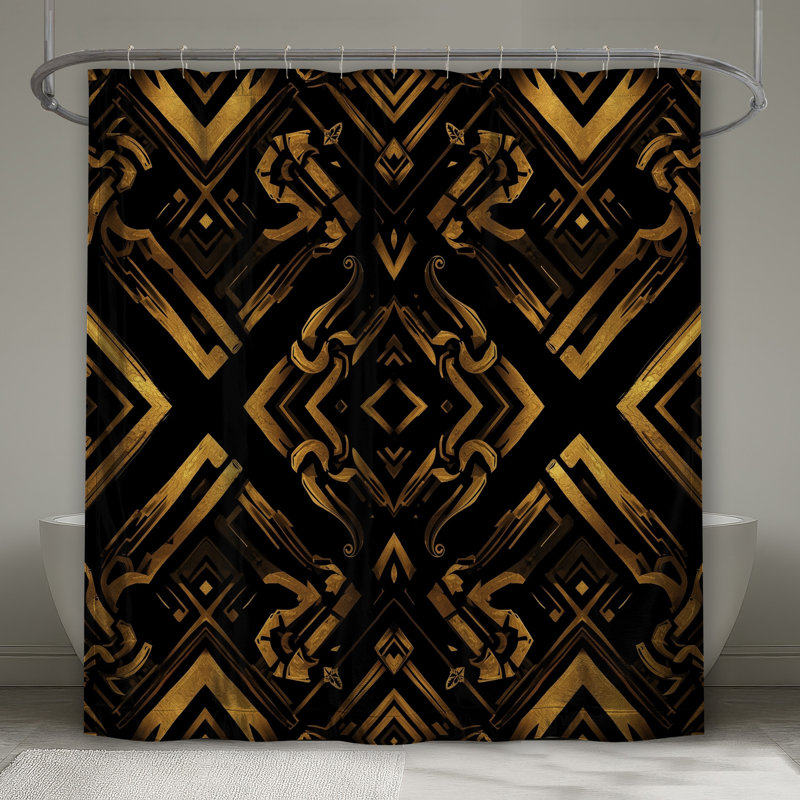 Rideaux de douche Art Deco, L 70 po x H 84 po