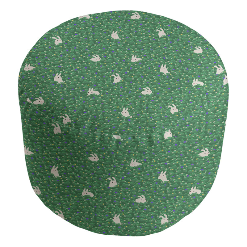 repose-pieds lapin lapin Leffel, Vert / mauve