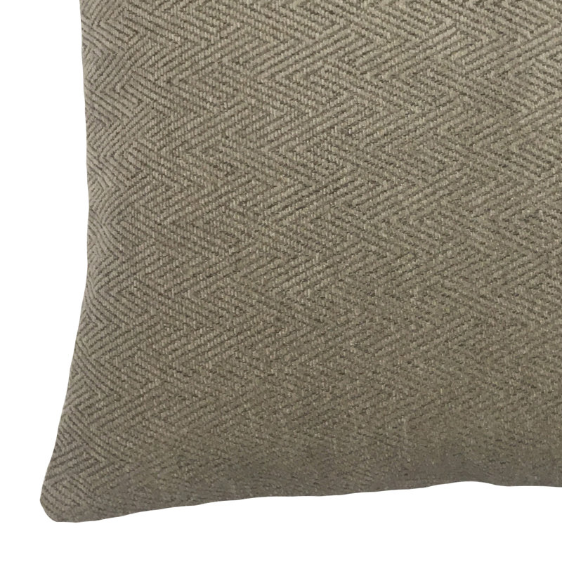Coussin décoratif en laine, 24 po x 24 po, Beige Geometric