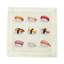 Sushi Town Hemstitch Cocktail 6" Linen/Cotton Napkin