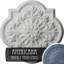Médaillon de plafond Endurathane Bonetti, DE 20 po x P 1 3/4 po (convient aux auvents jusqu'à 5 1/8 po) fini craquelé Americana peint à la main-28584755