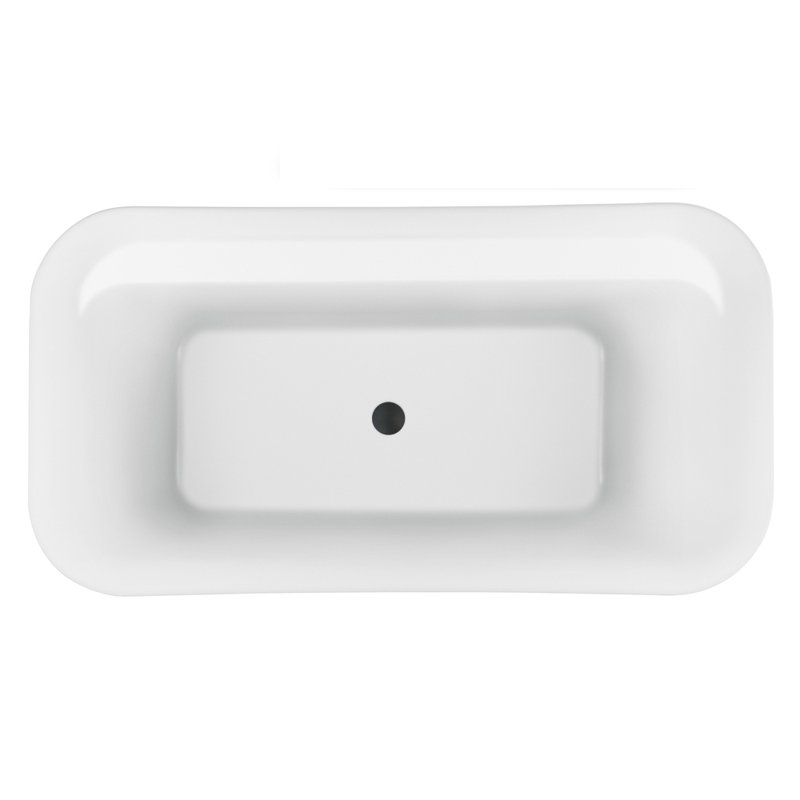 1498.6mm x 787.4mm Freestanding Soaking Acrylic Bathtub, Matte Black