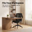 Chaise de bureau ergonomique, appui-tête réglable avec support lombaire et accoudoirs rabattables-1755781256