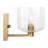 Lochdale Bathroom Bedroom Wall Fixture With Clear Ribbed Shade-112738028-112738021-112738026