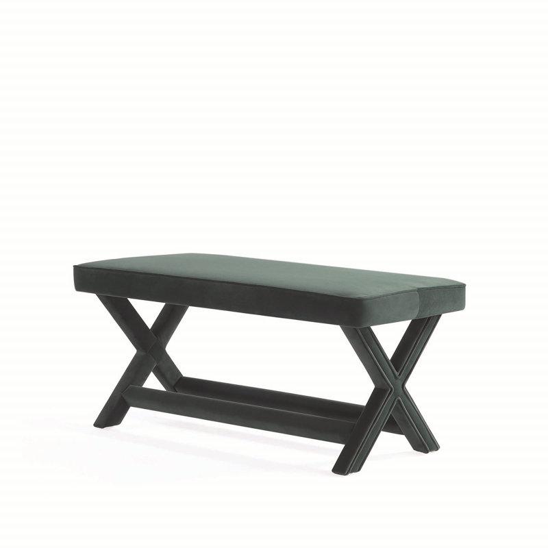 Banc d'appoint en velours Abigail, Vert