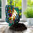 Tiffany Style Butterfly Lamp (Rounded Wings) Set, Vintage Stained Glass Desk Lamps, Stained Glass Desk or Night Light Lamps with LED Bulbs