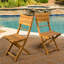 Chaise de salle à manger d'extérieur pliante en bois d'acacia (ensemble de 2)-266992571