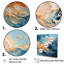 Bleu tempête charme vif liquide Art - orages murales salon-2109376616-2109376618