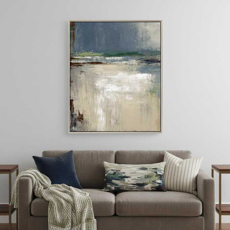 «Abstract Landscape Silver Floater Frame», art mural