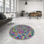 Tapis rouge/vert/rose à motifs-1143908762
