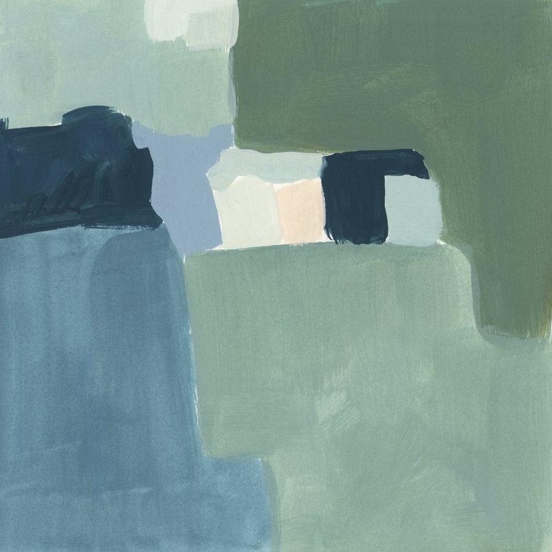 Teal And Sage II by Victoria Barnes - Wrapped Canvas Painting, 76cm H x 76cm W