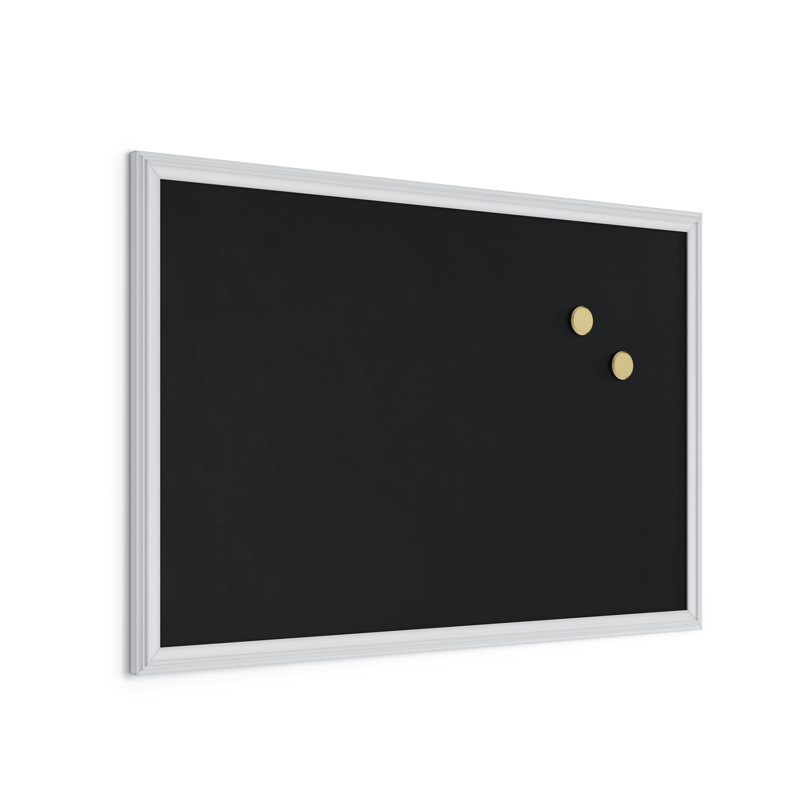 30 x 20 Inch Black Magnetic Chalkboard with White MDF Frame