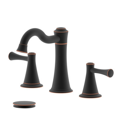 Konya Widespread 2-handle Bathroom Faucet with Drain Assembly