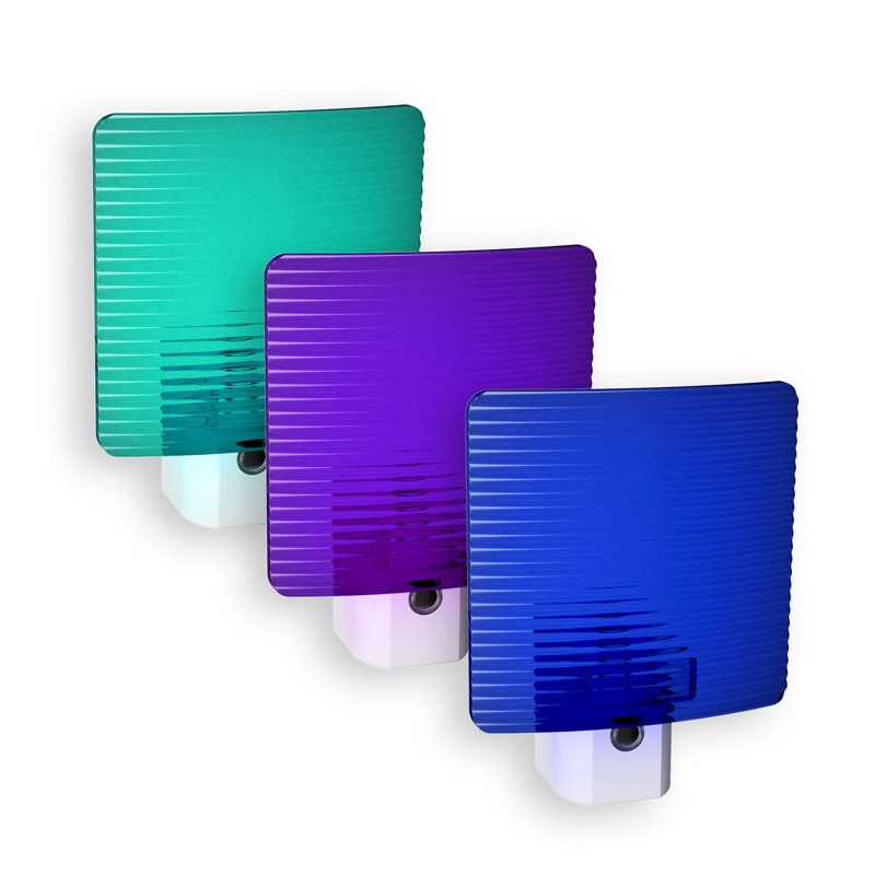Purple Ribbed Plastic LED Motion Night Light