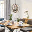 Lustre de salle à manger de style campagne moderne à 4 lumières de style bougie Huitt